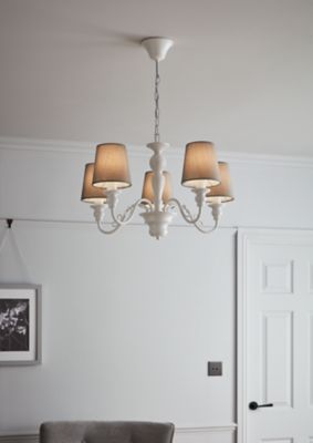 Suspension Tulou 5 ampoules E14 IP20 blanc