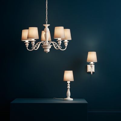 Suspension Tulou 5 ampoules E14 IP20 blanc