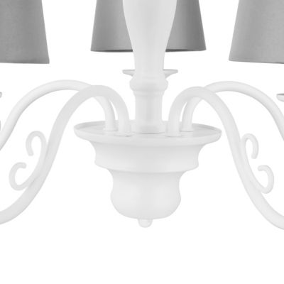 Suspension Tulou 5 ampoules E14 IP20 blanc