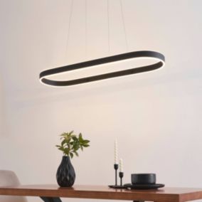 Suspension ultra design noir en LED - Apollo