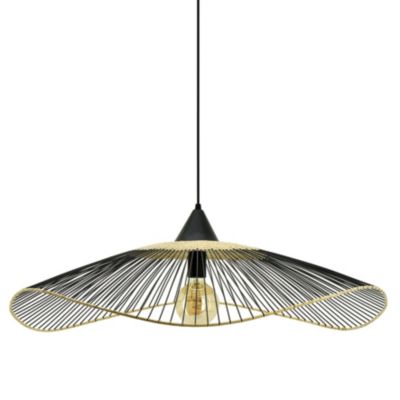 Suspension Vagala métal noir E27 40W IP20 Ø80cm x H.135cm Seynave