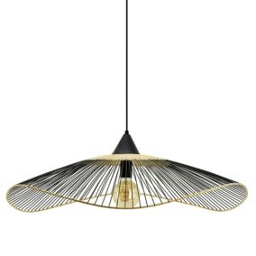 Suspension Vagala métal noir E27 40W IP20 Ø80cm x H.135cm Seynave