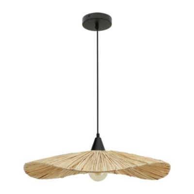 Suspension Vagala raffia E27 40W IP20 Ø58cm x H.131,5cm Seynave