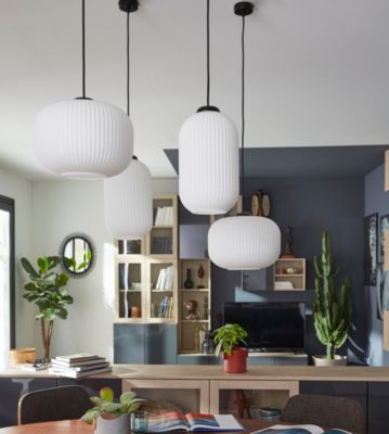 Suspension Walgis GoodHome E27 blanc