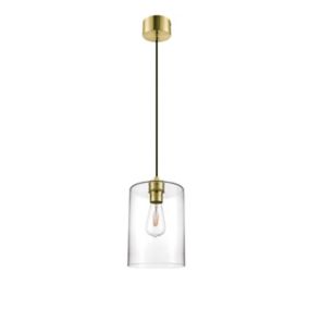 Suspension Wutai GoodHome en laiton et transparent IP20 E27