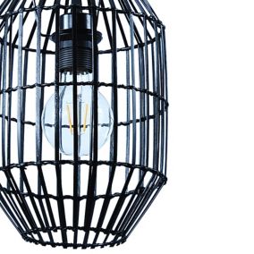 Suspension Wutai GoodHome noir ⌀18cm IP20 E27