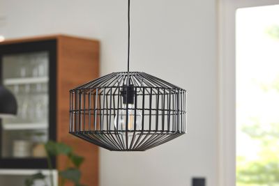 Suspension Wutai GoodHome noir 38cm IP20 E27