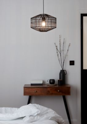 Suspension Wutai GoodHome noir 38cm IP20 E27