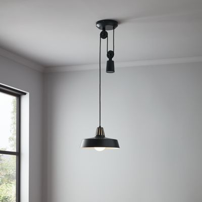 Suspension Yarra GoodHome E27 noir mat