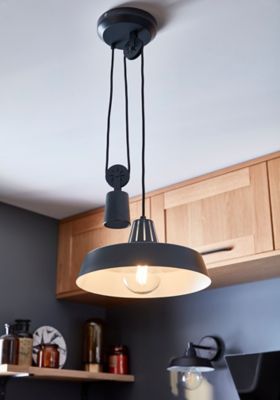 Suspension Yarra GoodHome E27 noir mat