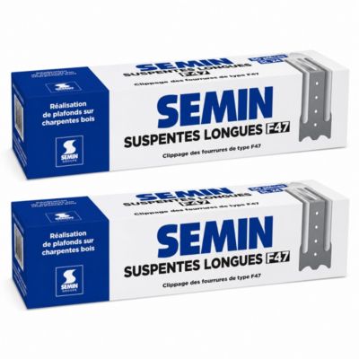 Suspentes Longues 240 mm F47 Semin, 2 Boites de 50