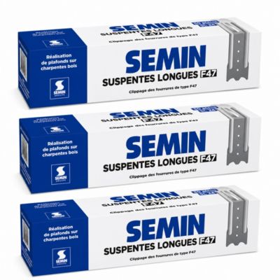 Suspentes Longues 240 mm F47 Semin, 3 Boites de 50