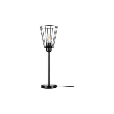 Swan Lampe de Table 1xE27 Max.25W Métal Noir/Câble PVC Noir
