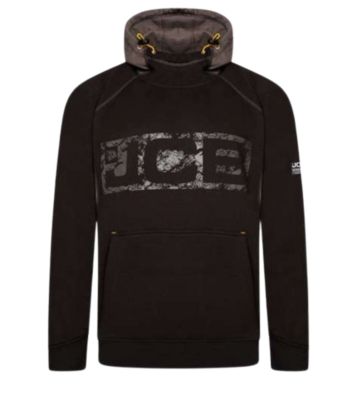 Sweat à capuche JCB Horton noir et gris L