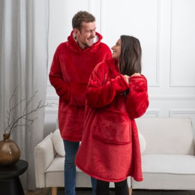 Sweat à Capuche - HOME DECO FACTORY - Rouge - Ultra-confortable