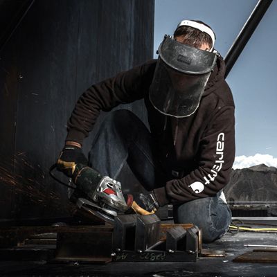 Sweat de travail à capuche Logotypé Carhartt Marron M