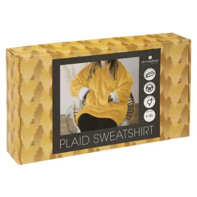 Sweat plaid à capuche (90x120 cm - Jaune Ocre)