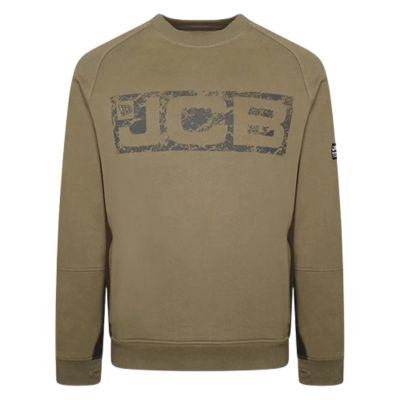 Sweat shirt JCB Trade Crew vert olive XXL