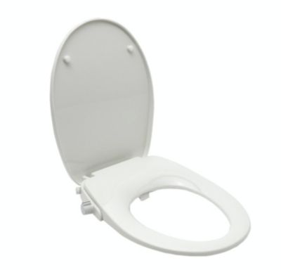 Swiss Aqua Technologies Abattant WC japonais siège de toilette Softclose sans électricité avec bidet intégré, blanc SATBEASY2233