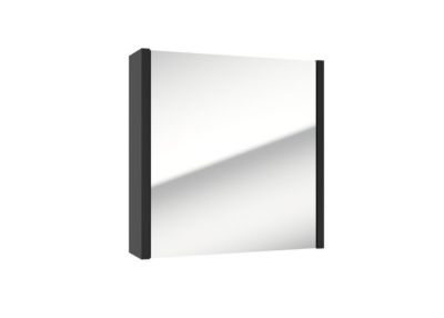 Swiss Aqua Technologies Armoire à miroir SAT Delano 60x60 cm stratifié noir (DELANOG60C)