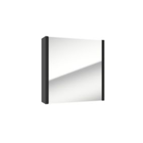 Swiss Aqua Technologies Armoire à miroir SAT Delano 60x60 cm stratifié noir (DELANOG60C)
