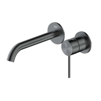 Swiss Aqua Technologies Aurum mitigeur lavabo encastré à levier avec corps d'encastrement, métal brossé (SATBAUR101BGM)