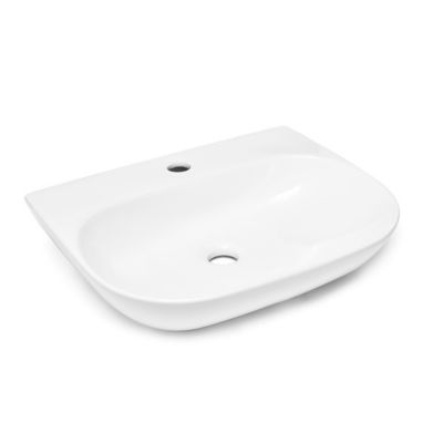Swiss Aqua Technologies Brevis Lavabo suspendu avec trou pour robinetterie, 50x38,5x12cm (SATBRE5038R)