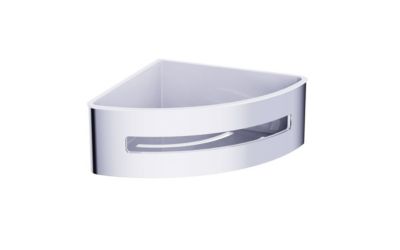 Swiss Aqua Technologies Panier d'angle pour la douche en acier inoxydable 16,5cm, Chrome (SATDPOLROHCHB)
