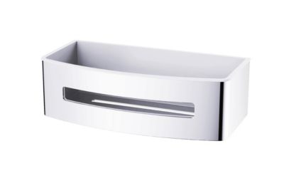 Swiss Aqua Technologies Panier de douche 22 cm en acier inoxydable, Chrome (SATDPOLCHB)
