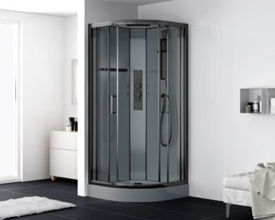 Swiss Aqua Technologies SATBOX Cabine 90x90cm quart de cercle noir mat (SATBOXS90CT)