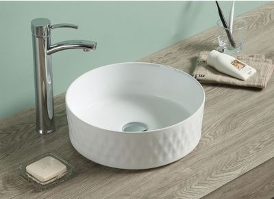 Swiss Aqua Technologies Vasque à poser Infinitio 36 x 36 x 12 cm sans trop-plein, blanc brillant (SATINF3636)