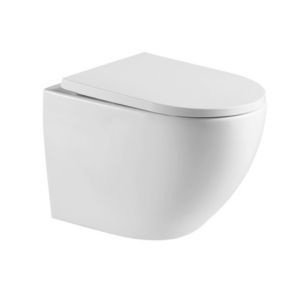 Swiss Aqua Technologies WC suspendu sans bride Tornado Quiet et fixations invisibles, abattant frein de chute (SAT67010RTORP)