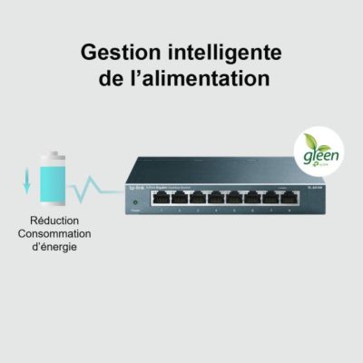 Switch de bureau 8 ports 10/100/1000 Mbps TP-Link