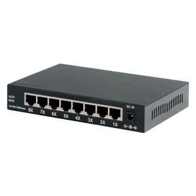 Switch RJ45 en métal Erard 8 ports connectivité femelle