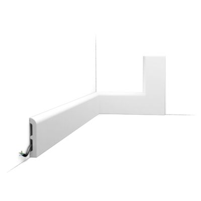 SX183 CASCADE Plinthe Orac Decor 7,5x1,3x200cm (h x p x L) - plinthe décorative polymère Pack 2 pièces , A peindre