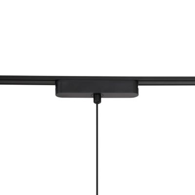 Système d'éclairage sur rail moderne avec 3 suspensions noires monophasées - Magnetic Vance