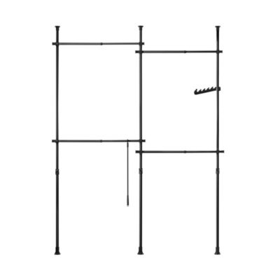 Système de Penderie Télescopique avec 4 Barres Portant de Vêtement, KLS03-SCH, SoBuy