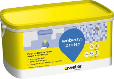 Système de protection à l'eau sous carrelage WEBERSYS PROTECT - Kit 6m²