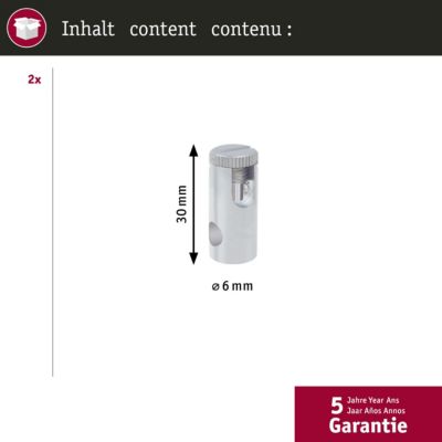 Système sur câbles Power infeed 12 mm max. 300W Chrome mat
