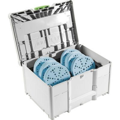 Systainer d'abrasifs SYS-STF D150 GR-Set Granat - Systainer SYS3 M 237, 150 mm, P60-P220