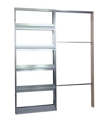 Système à galandage pour porte coulissante intérieure de largeur 63 cm avec frein de fermeture, Bertolotto Klypso