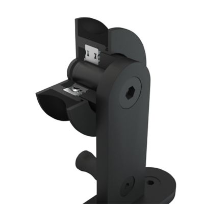 Système coulissant noir Indus pour porte