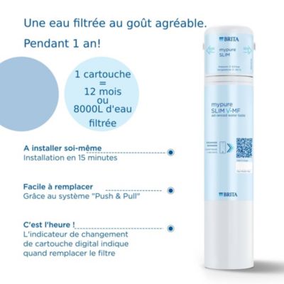 Système de filtration d'eau sous évier Brita Mypure SLIM V-MF