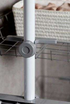 Système de penderie extensible Hercules Duo Wenko H. 165 à 300 cm x L. 164 à 216 cm blanc