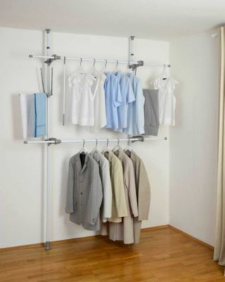 Système de penderie extensible Hercules Flex Wenko H. 165 à 300 cm x L. 116 à 190 cm blanc