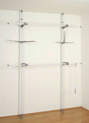 Système de penderie extensible Hercules Flex Wenko H. 165 à 300 cm x L. 116 à 190 cm blanc
