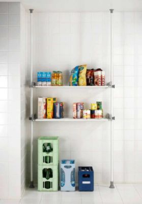 Système de penderie extensible Hercules Twin Wenko H. 165 à 300 cm x L. 73 à 120 cm