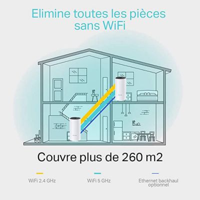 Système WiFi Mesh 1,2 Gigabit + 2 ports Fast Ethernet TP-Link