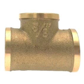 Té femelle laiton à visser    laiton   diam 3/8" - lot de 10