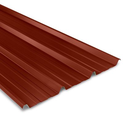 Tôle bac acier 0.50 mm couverture métallique 2100x1000 mm AXEL LIGHT Rouge Tuile RAL 8012